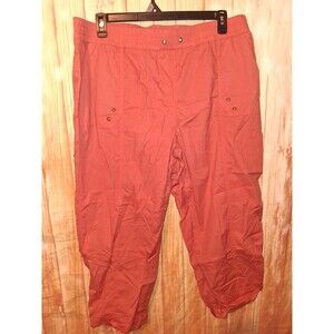 Palm Rio Orange Taper Pull-on Pants Sz 3X